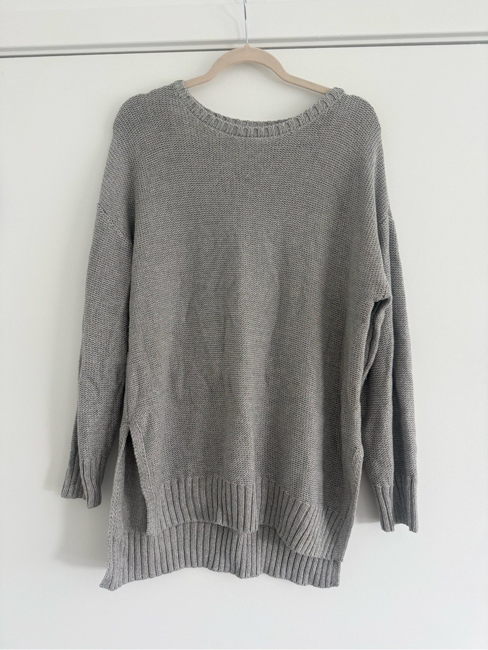 Z Supply Light Gray Slouchy Crewneck Sweater
